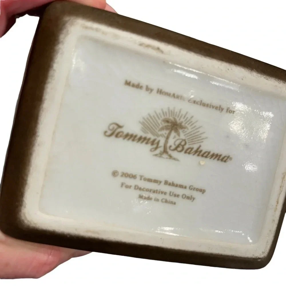 Vintage Tommy Bahama Coastal Dresser Box Trinket Box Nautical Coastal Beach Deco